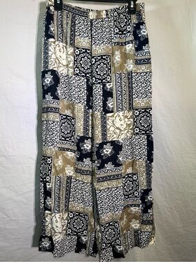 Vintage Patchwork Print Pants